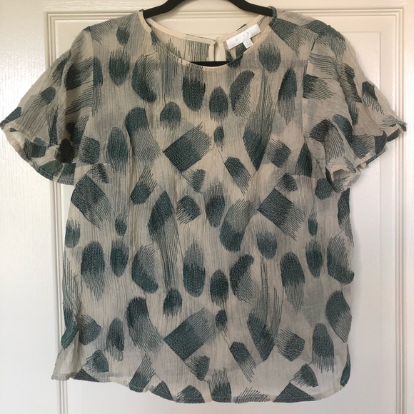 Anthropologie Tops - Anthropologie ari and eli short sleeve top size L